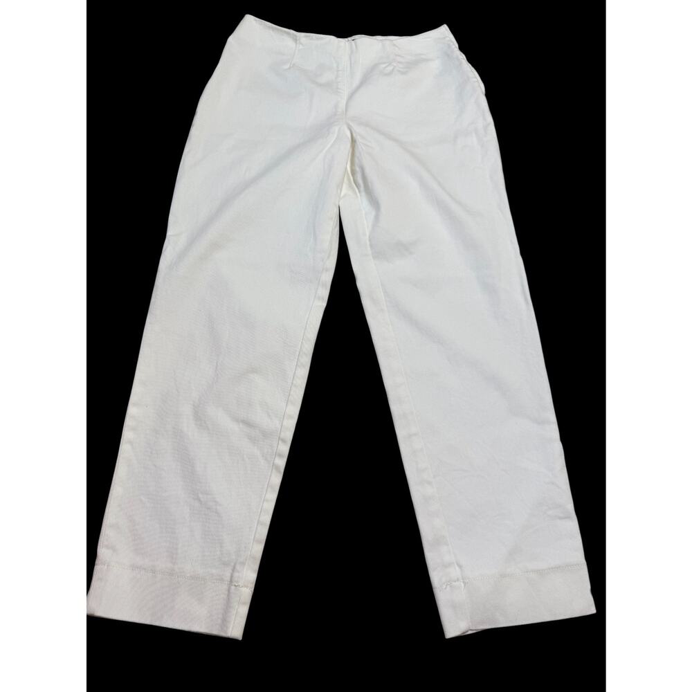 NWT Piazza Sempione White Cottn Blend Dress Pants Sz 46 (US 10) Made in Italy E8